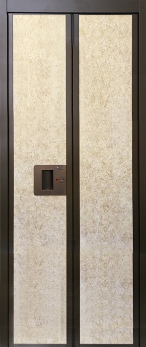 Brown Wood Bifold Bathroom Door